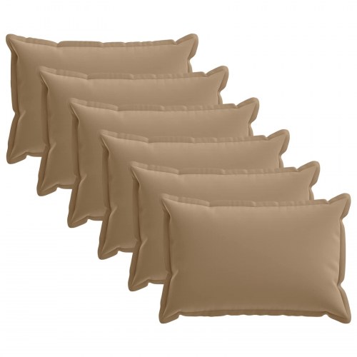 Pudebetræk 6 stk. HOUTEN gråbrun 40 x 60 cm i polyester