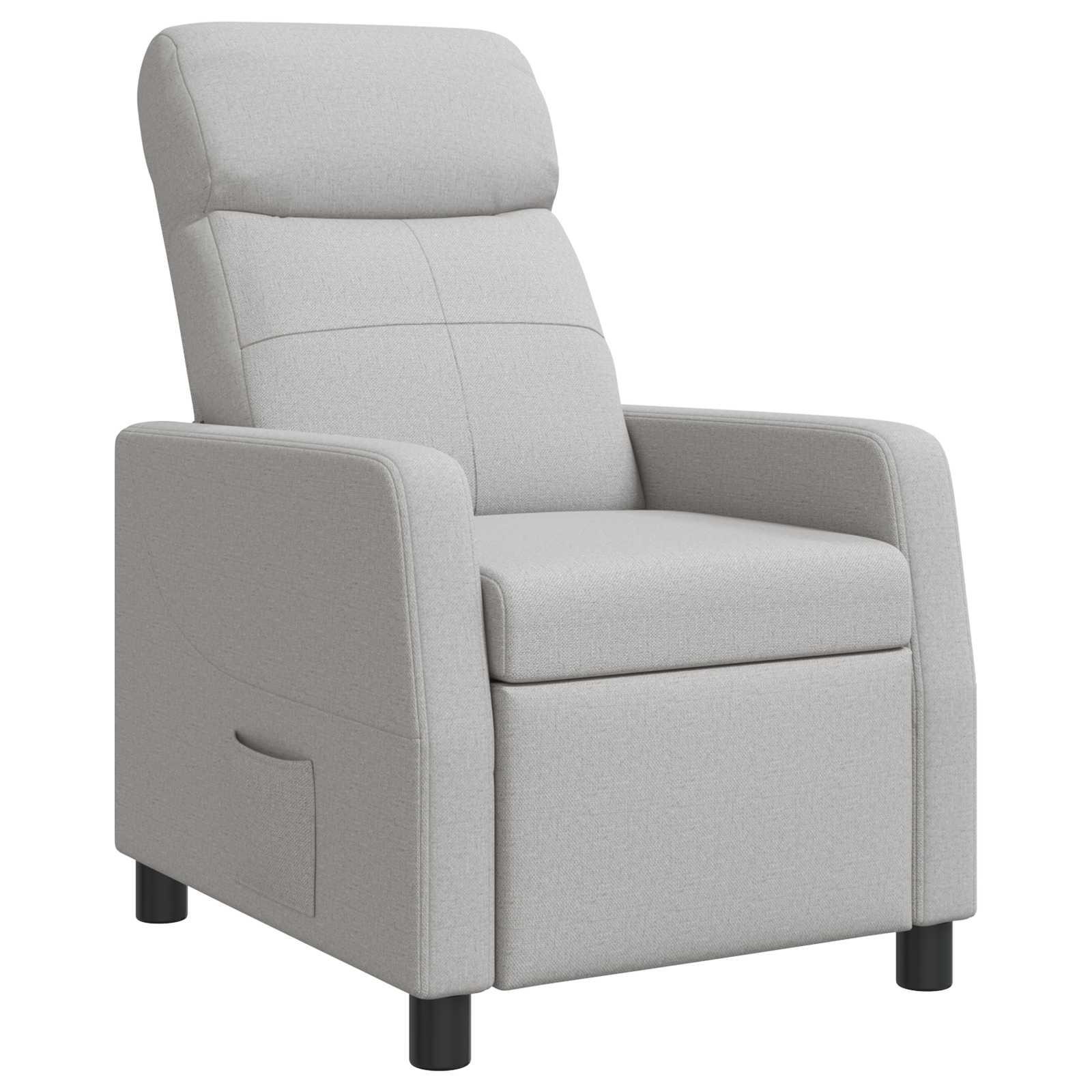Recliner lænestol i skygrå stof