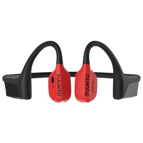 Suunto Wing trådløse sportshøretelefoner med ørekrog og Bluetooth - sort/rød