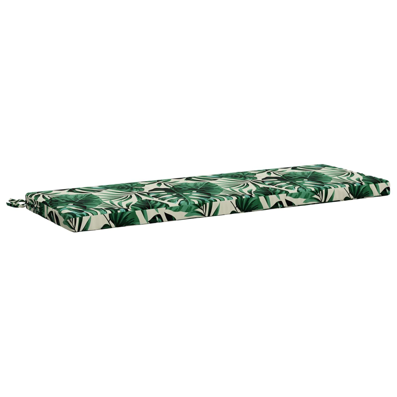 Bænkpude SOEST i 100% polyester med bladmønster 100 x 40 x 5 cm