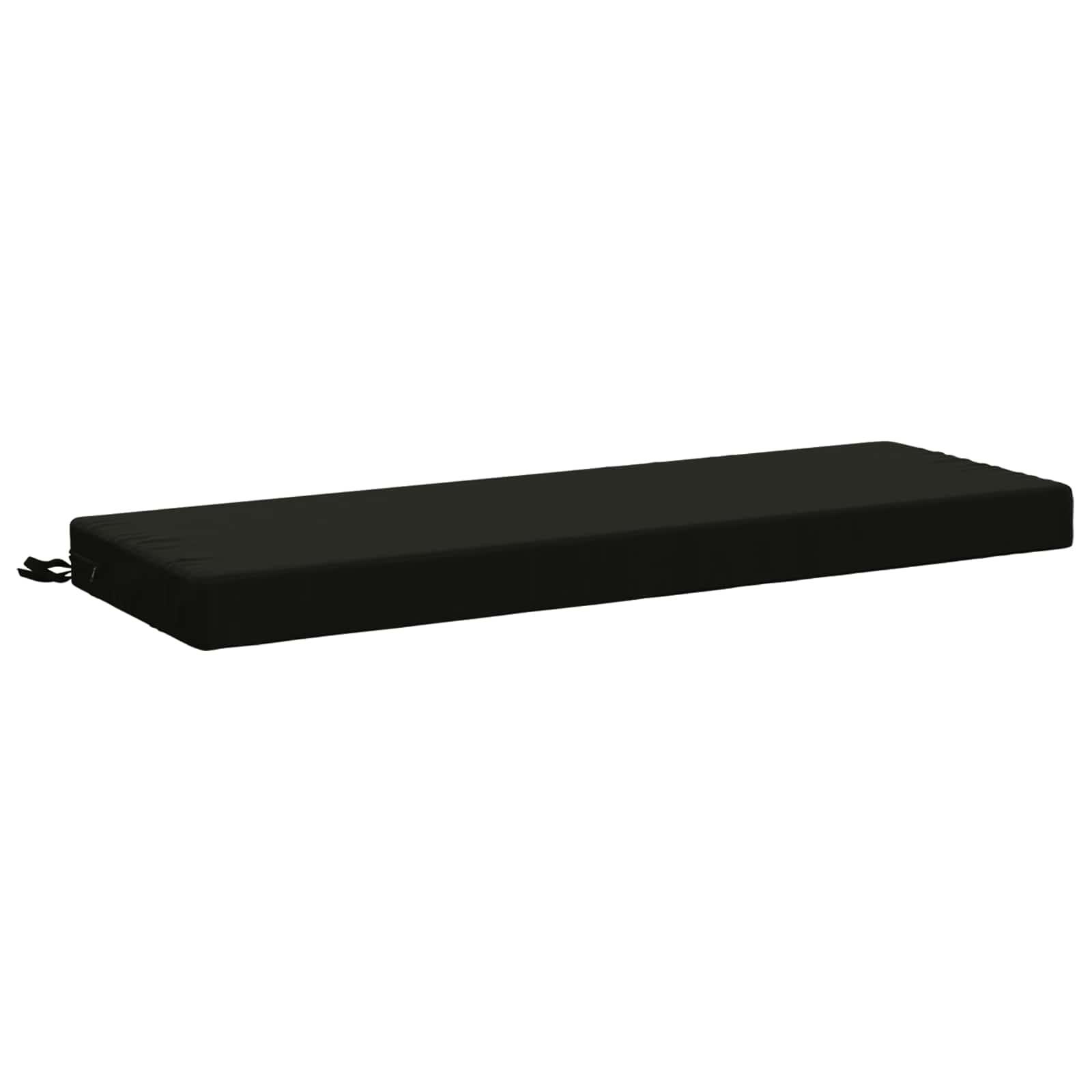 Bænkpude SOEST sort 120 x 40 x 8 cm