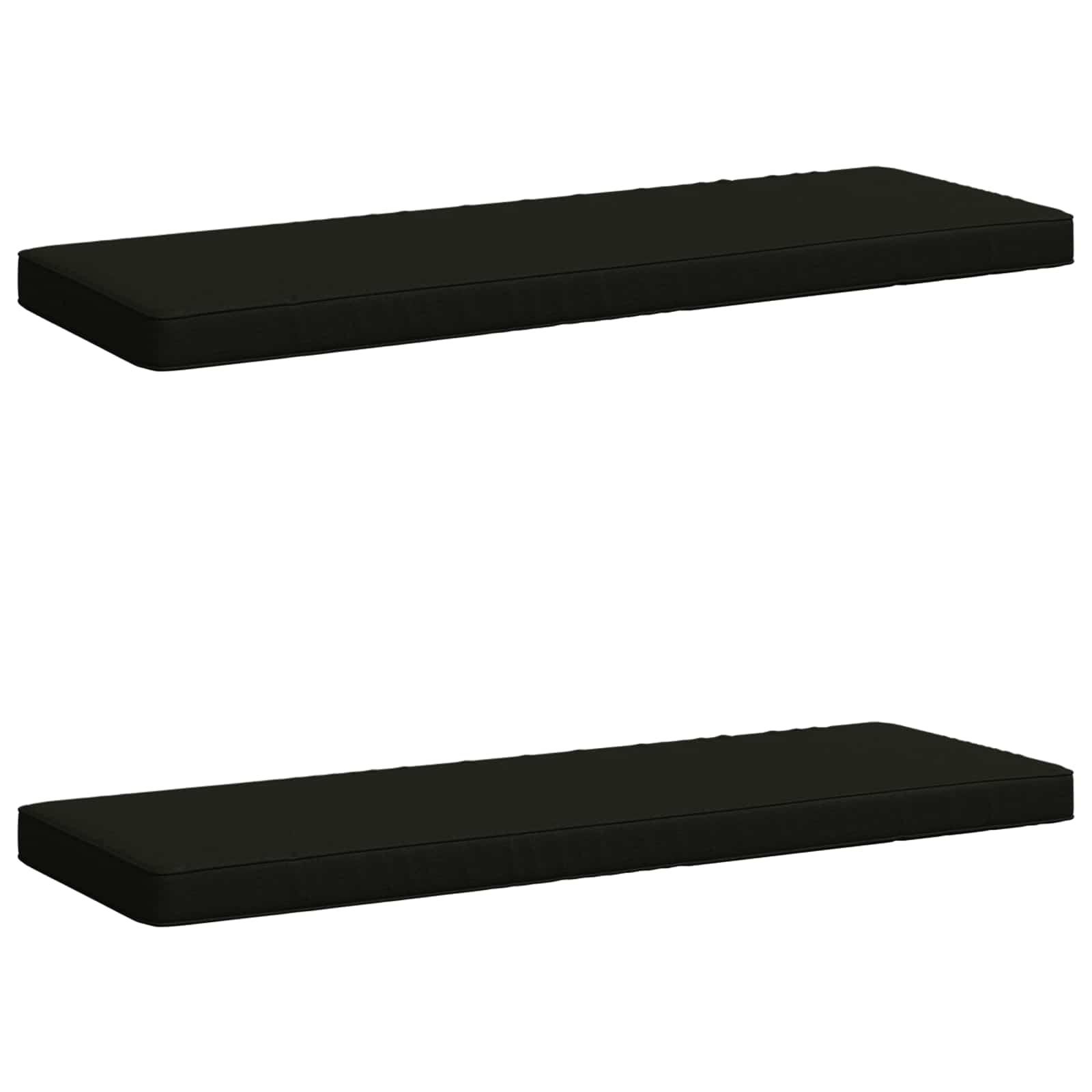 2-delt bænkepude VUGHT 2 stk. i sort 100% polyester