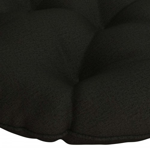 Hængestolspude VIANEN i 100% polyester sort Ø 50 x 10 cm