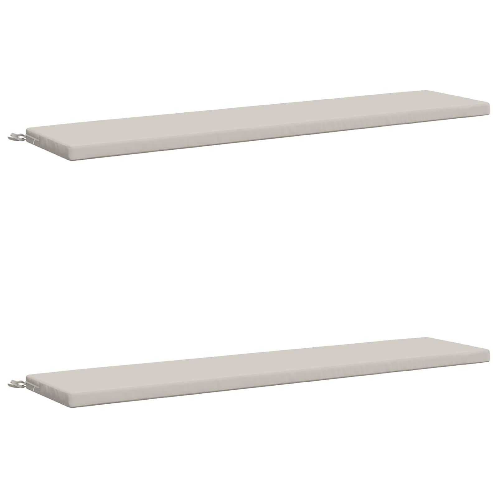 2-delt bænkepude SOEST 2 stk. hvid 100% polyester