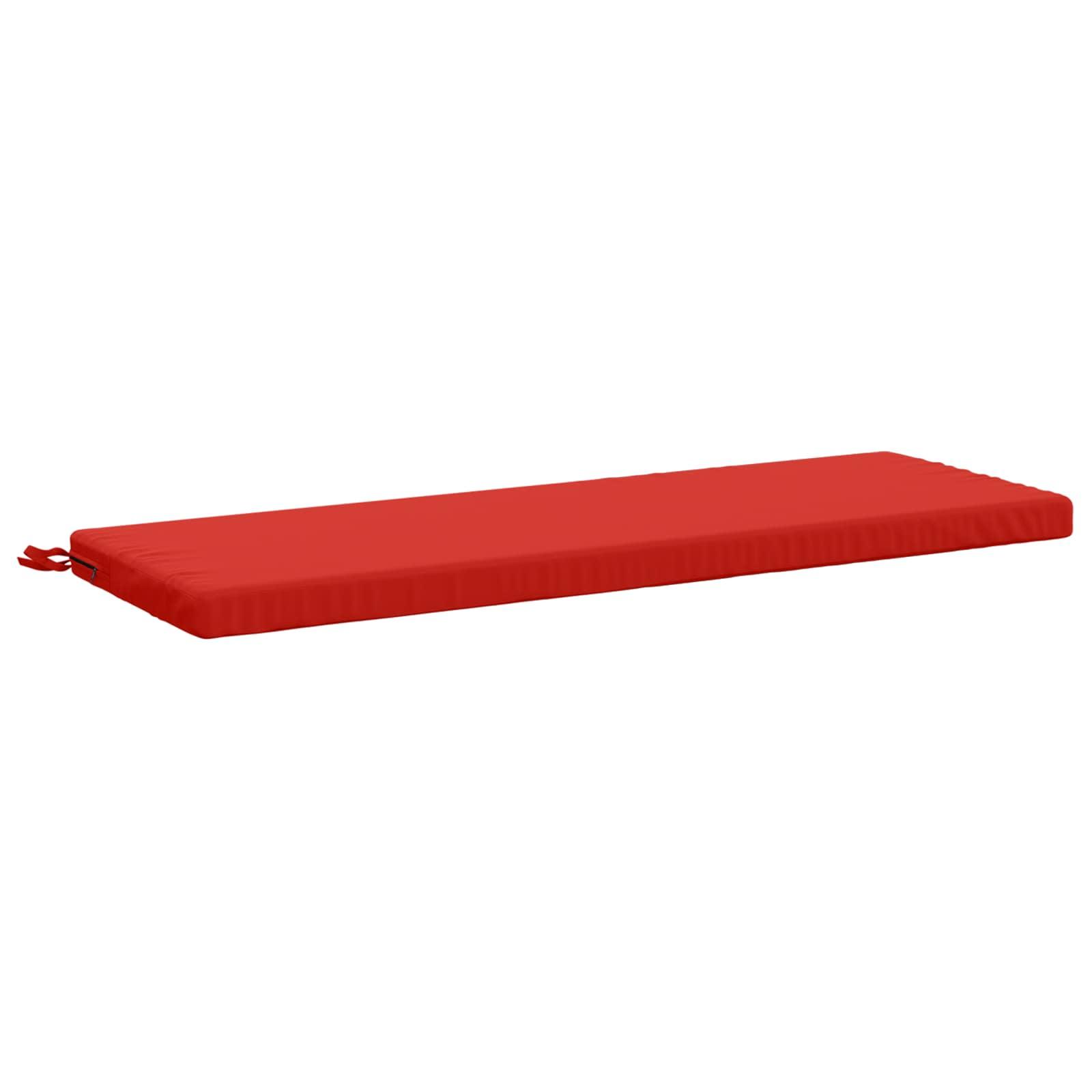 Bænkpude SOEST i 100% polyester rød 110 x 40 x 5 cm