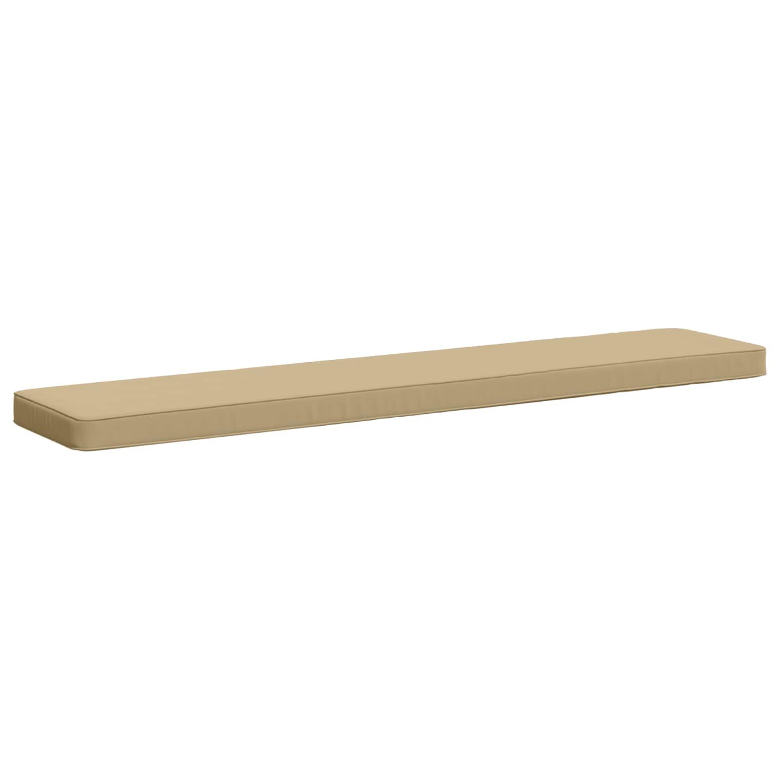 Bænkepude VUGHT beige 140 x 30 x 5 cm i 100% polyester