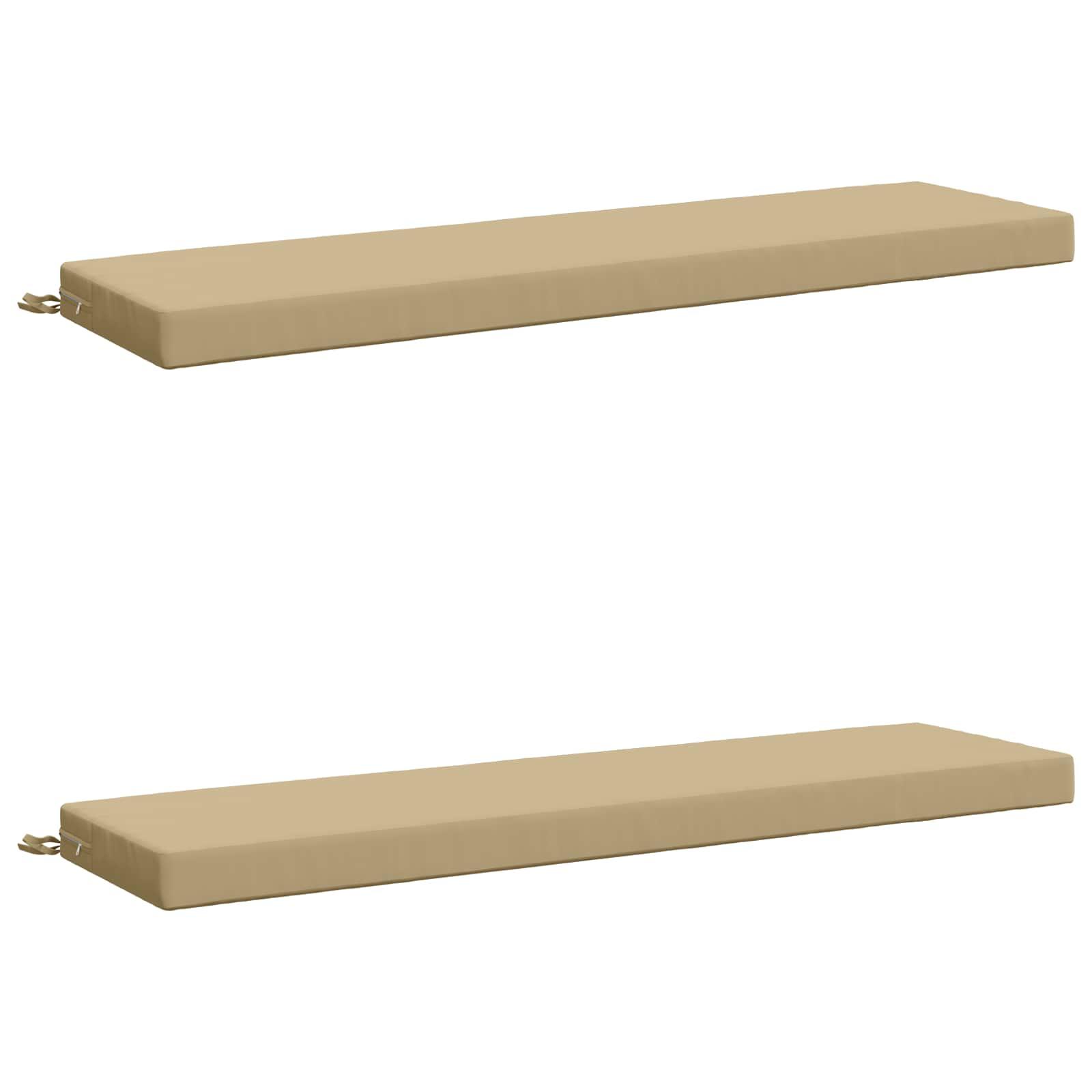 2-delt bænkepude SOEST i 100% polyester 2 stk. beige
