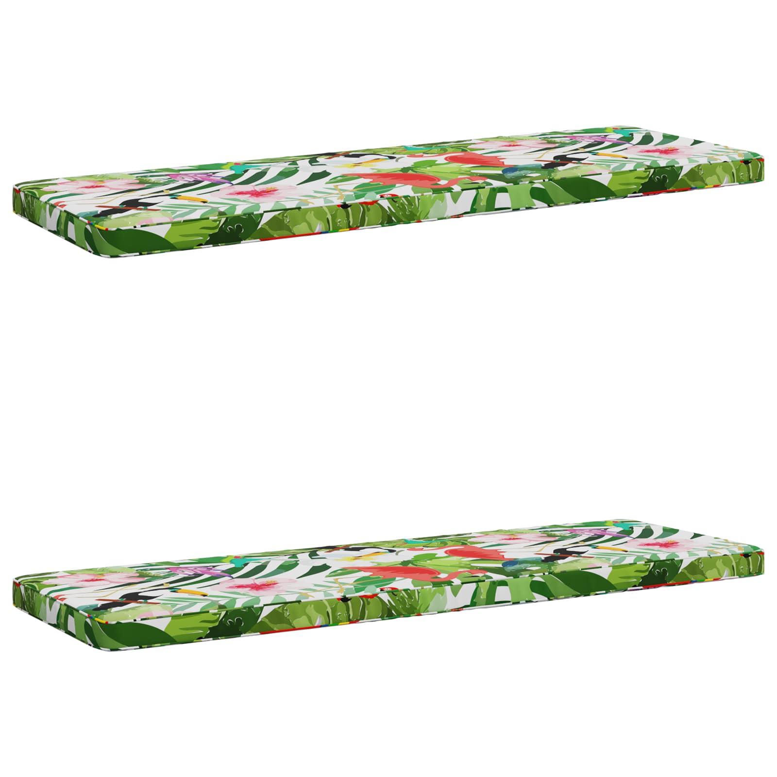 2-delt bænkepude VUGHT 2 stk. 100% polyester flerfarvet