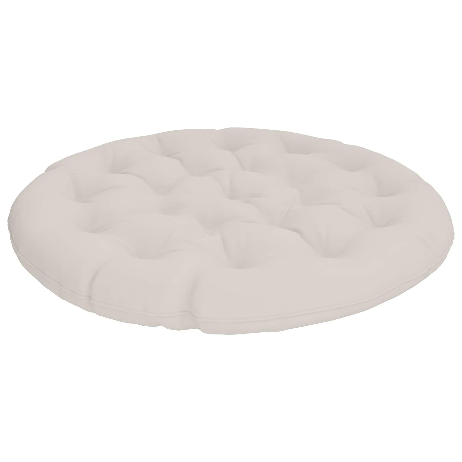 Papasan stolspude VIANEN hvid Ø 100 x 12 cm i 100% polyester