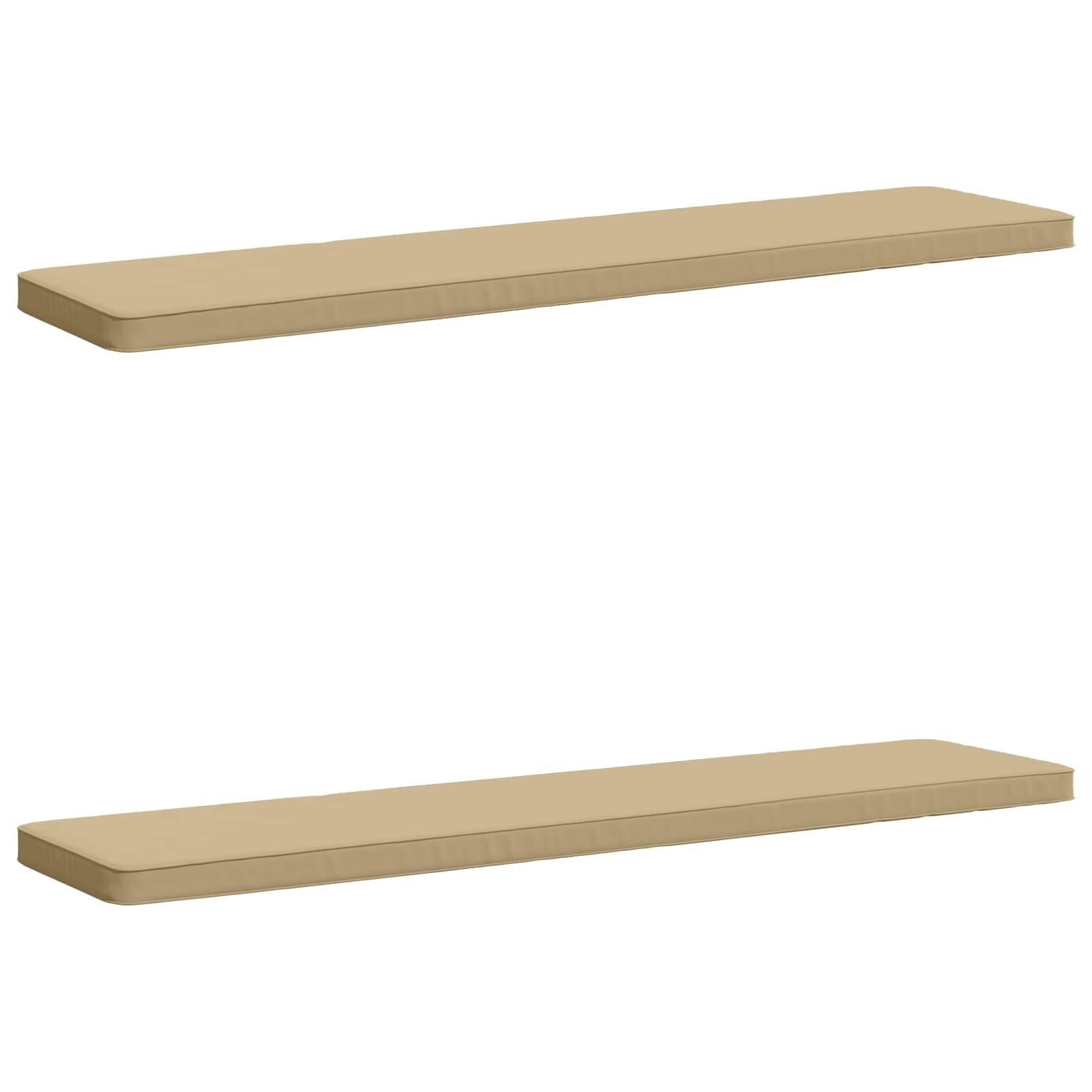 2-delt bænkepude VUGHT 2 stk. beige 100% polyester