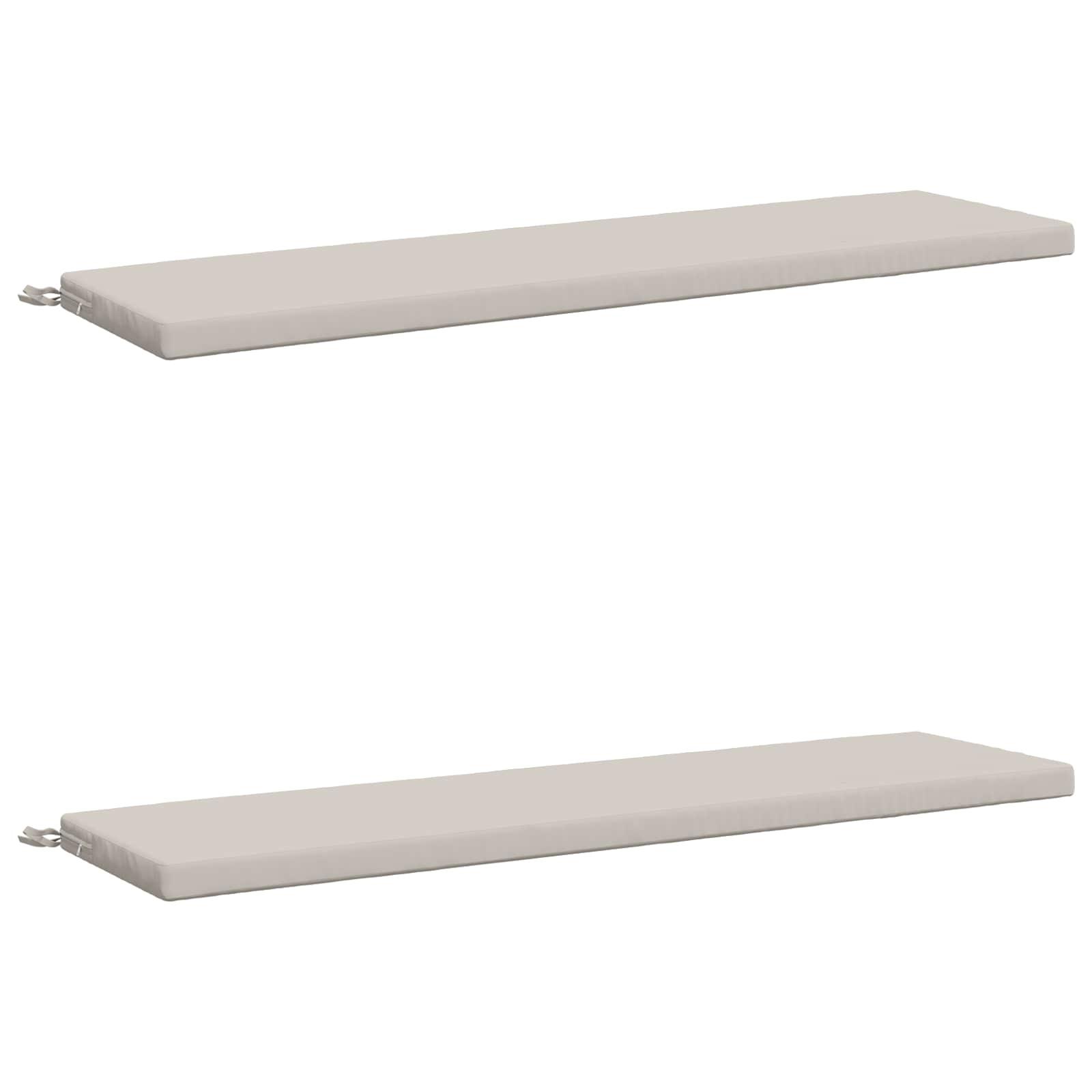 2-delt bænkepude SOEST 2 stk. i 100% polyester hvid
