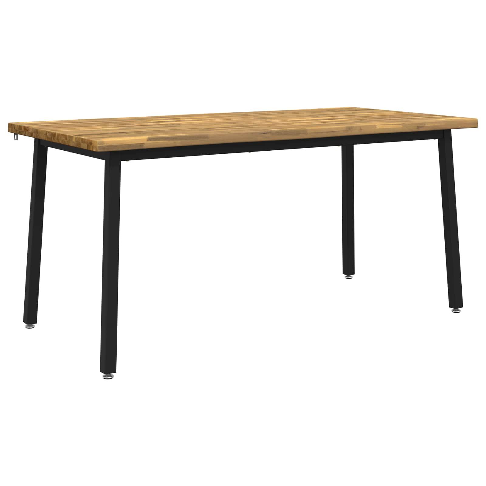 Spisebord med live edge i massivt akacietræ 140 x 90 x 75 cm