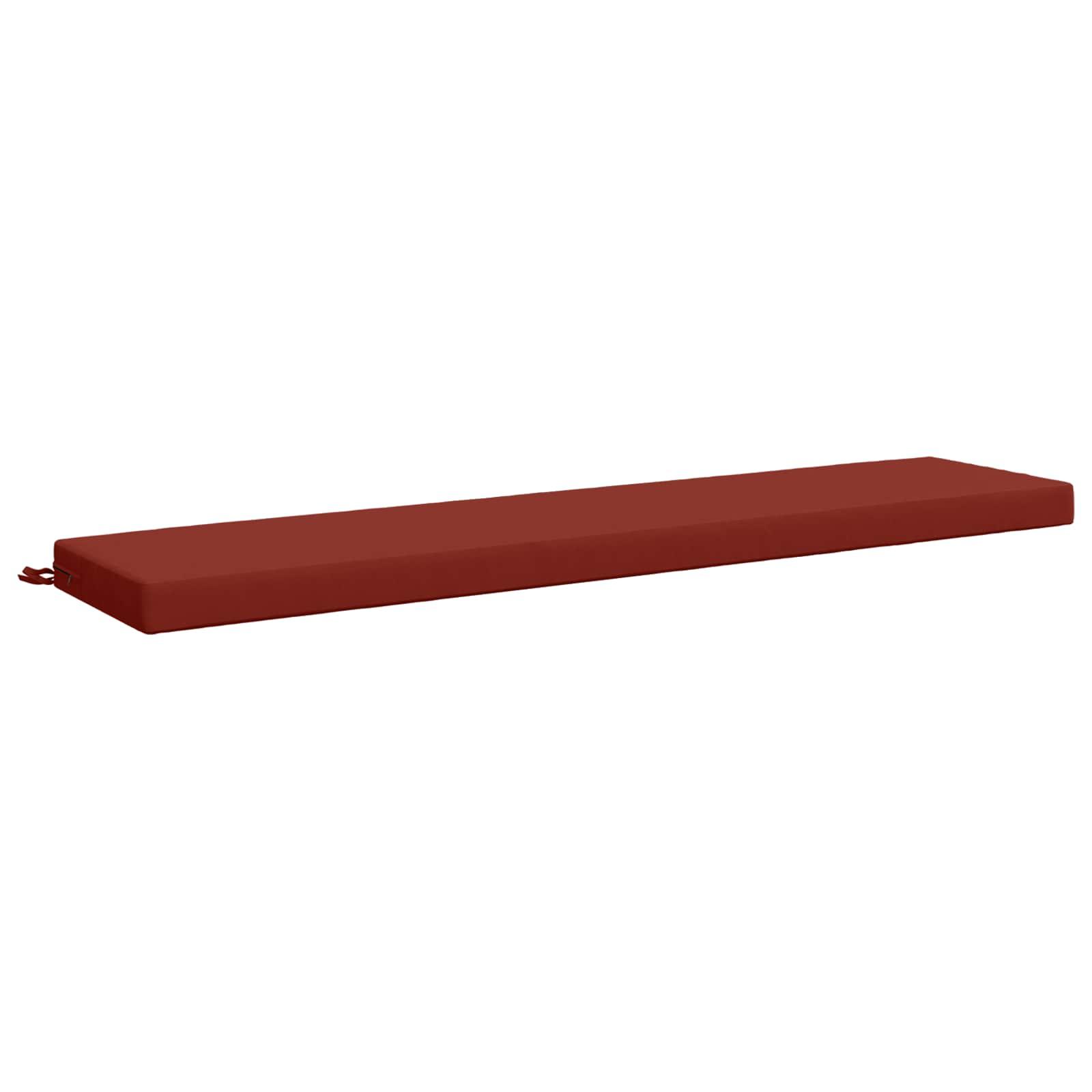 Bænkpude SOEST i 100% polyester rød 180 x 40 x 8 cm