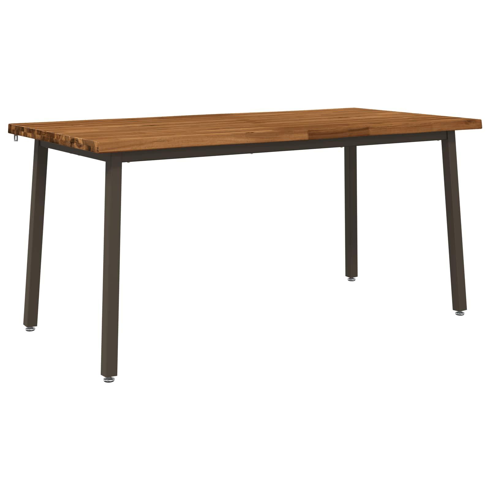 Spisebord med live edge 160 x 80 x 75 cm i massivt akacietræ