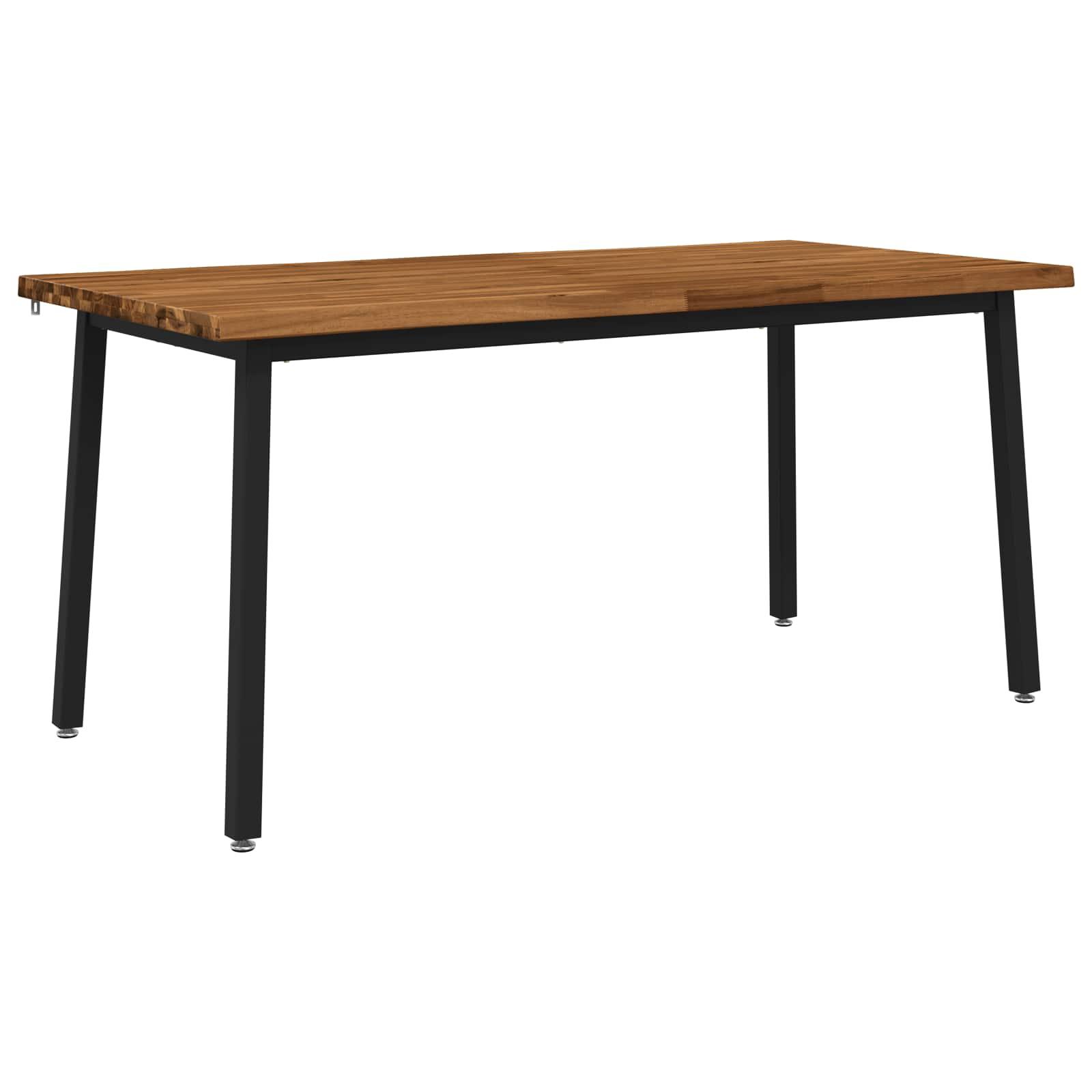 Spisebord med live edge 160 x 80 x 75 cm i massivt akacietræ