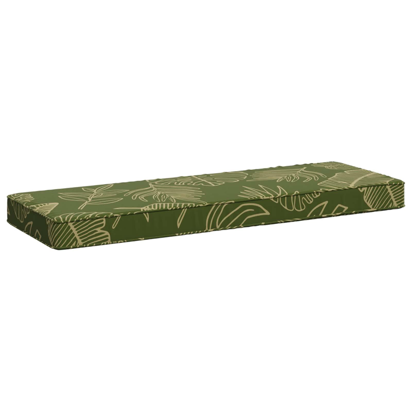 Bænkepude VUGHT i 100% polyester med bladdesign 60 x 30 x 5 cm