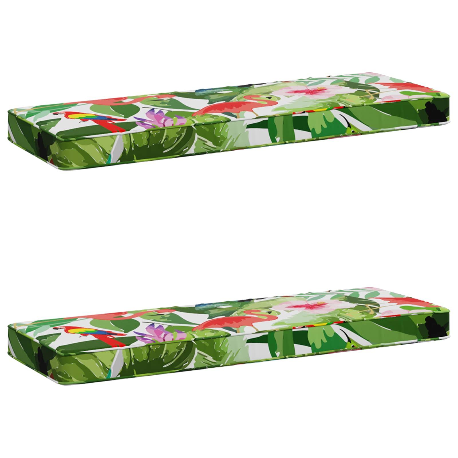 2-delt bænkepude VUGHT 2 stk 100% polyester flerfarvet