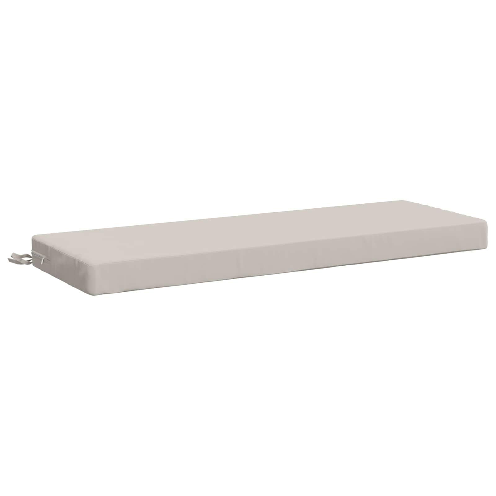 Bænkpude SOEST hvid 120 x 40 x 8 cm i polyester