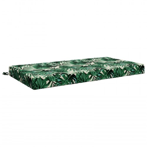 Sædehynde SOEST i polyester med bladmønster 120 x 80 x 10 cm