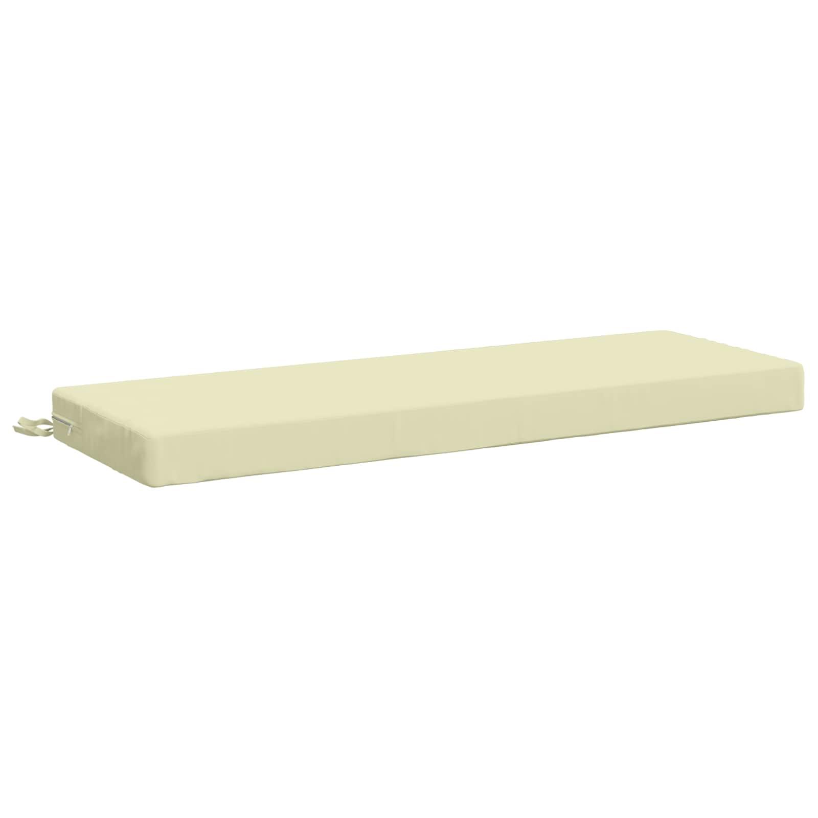 Bænkpude SOEST cremefarvet 110 x 40 x 8 cm i 100% polyester