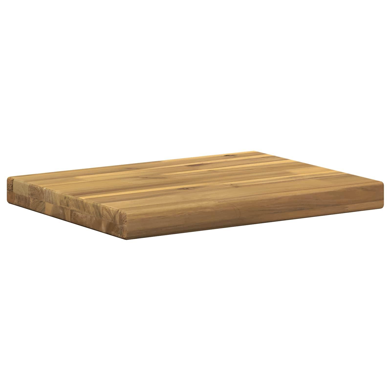 Rektangulær bordplade 90 x 50 x 3,5 cm i massivt akacietræ