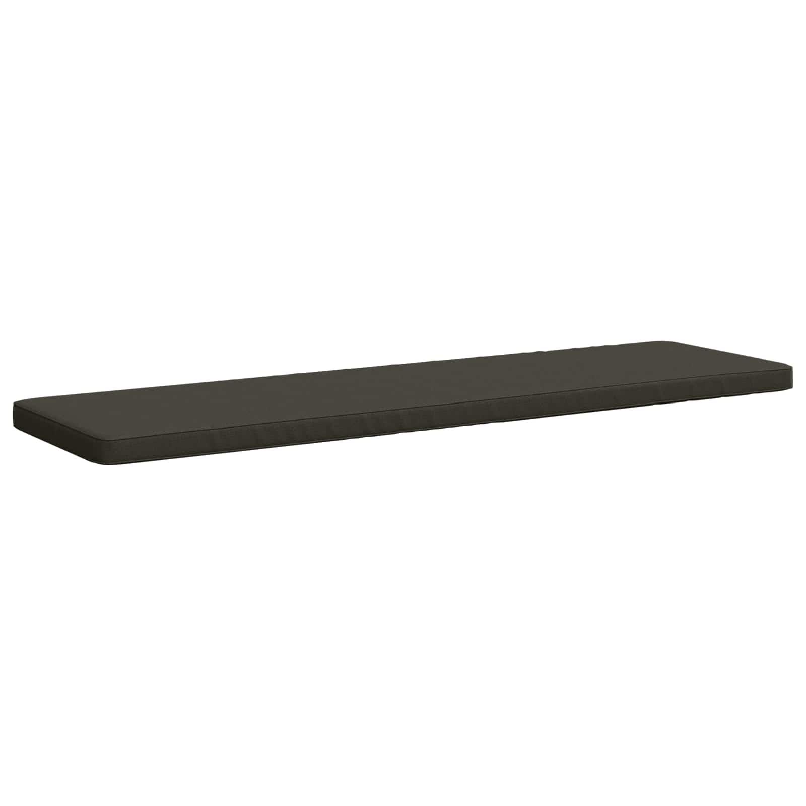Bænkepude VUGHT i 100% polyester antracit 200 x 50 x 5 cm