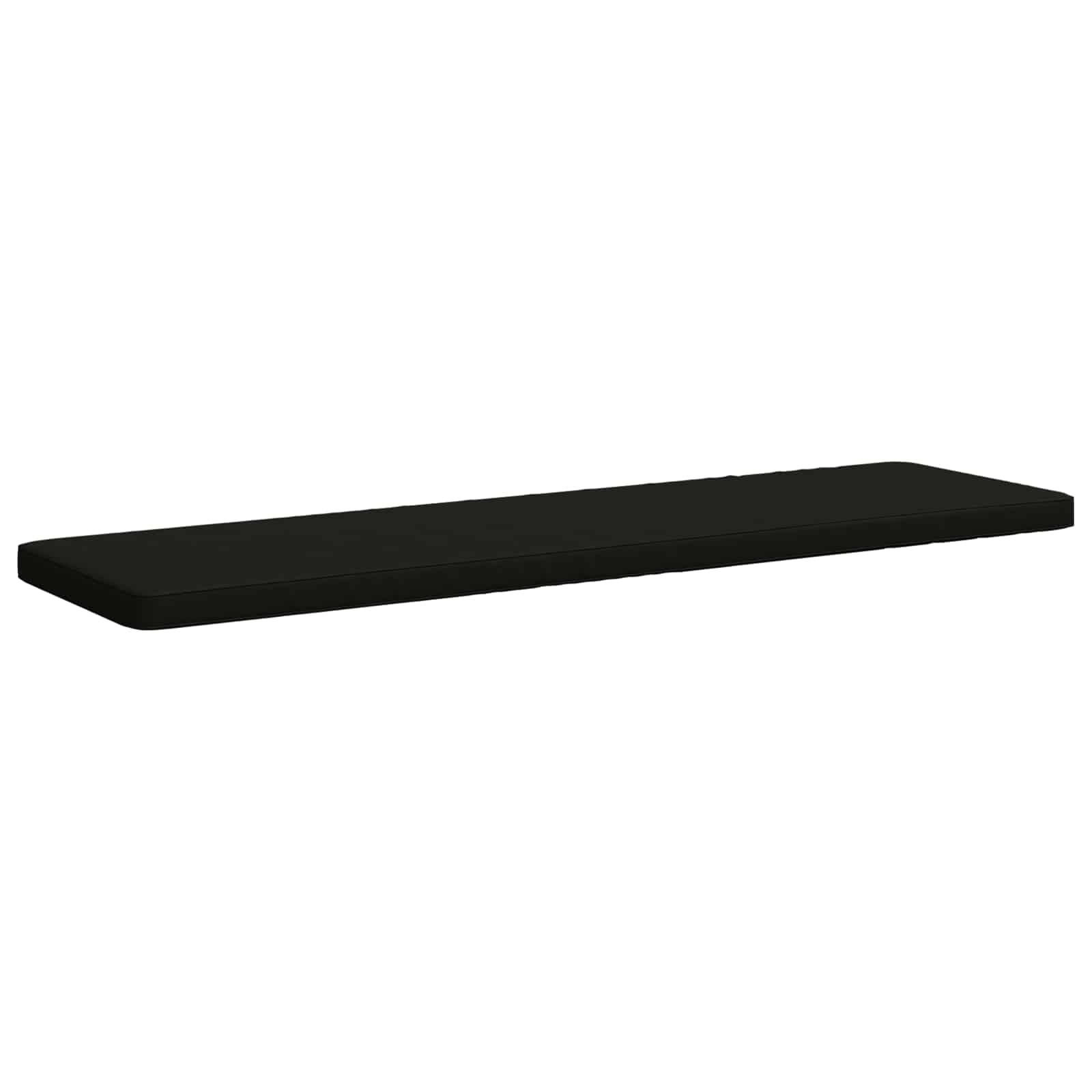 Bænkepude VUGHT i 100% polyester sort 200 x 50 x 5 cm