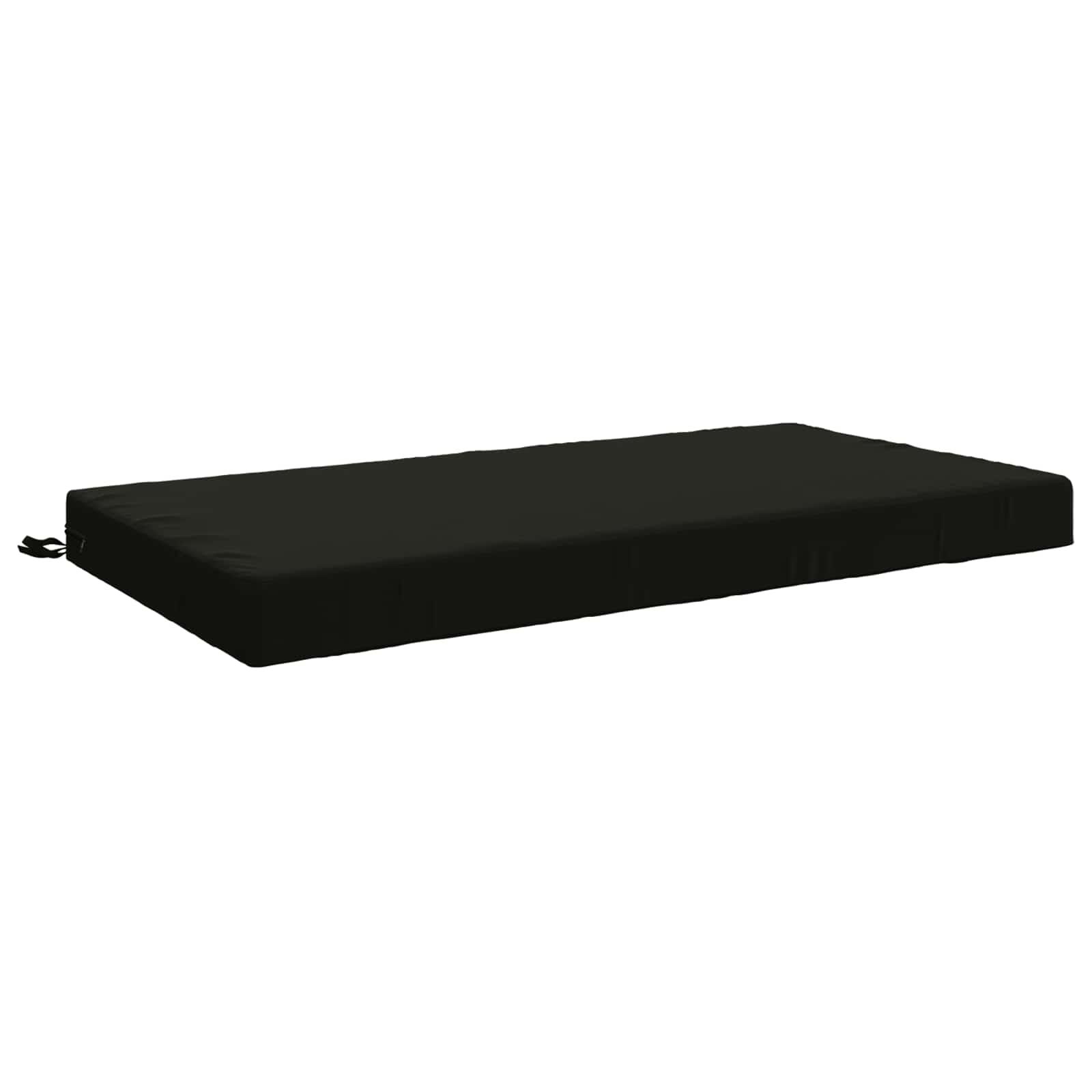 Sædehynde SOEST i polyester til stol og bænk - sort 120 x 60 x 10 cm