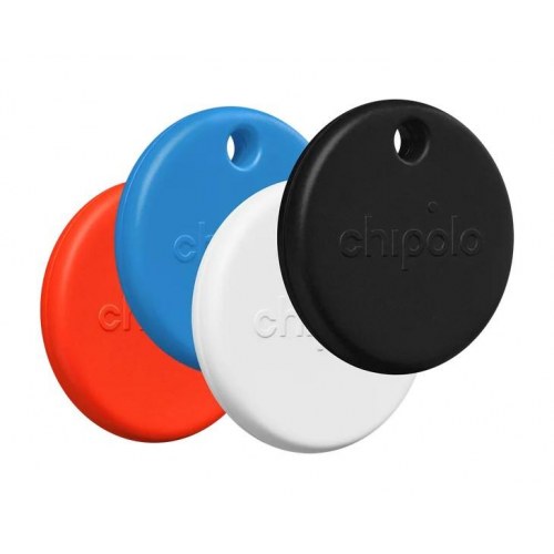 Chipolo POP nøglefinder Bluetooth-tracker 4-pak - sort, rød, blå og hvid