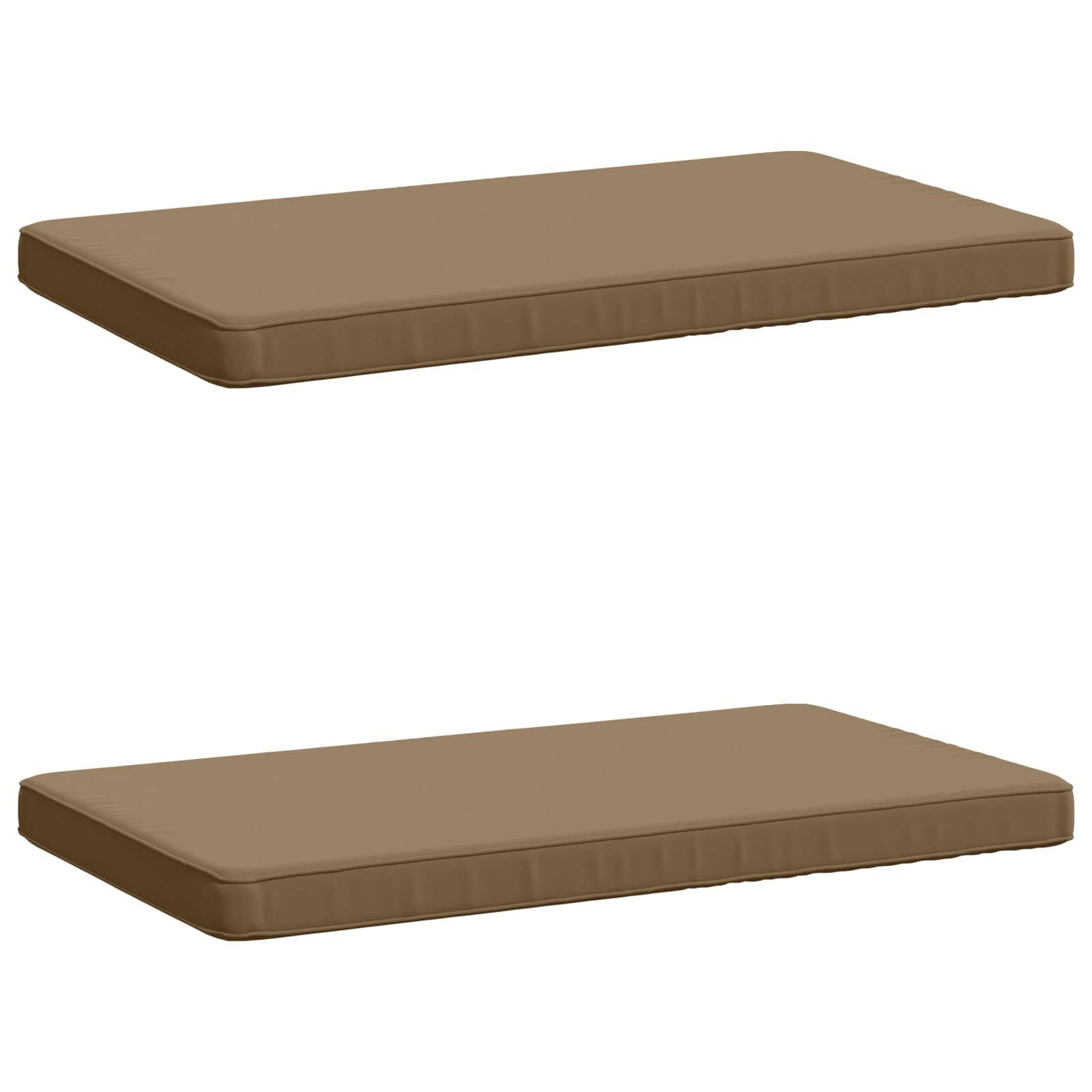 2-delt bænkepude VUGHT 2 stk. gråbrun 100% polyester
