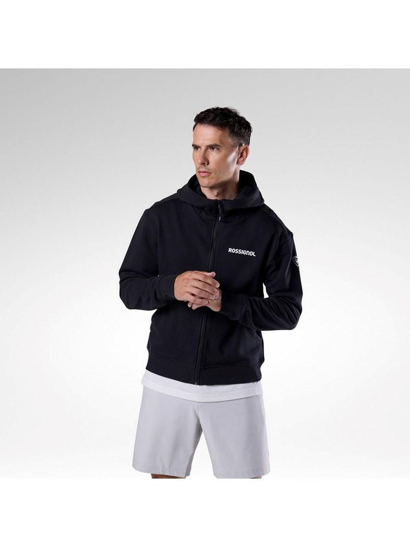Rossignol M Logo hoodie med lynlås, sort, str. M