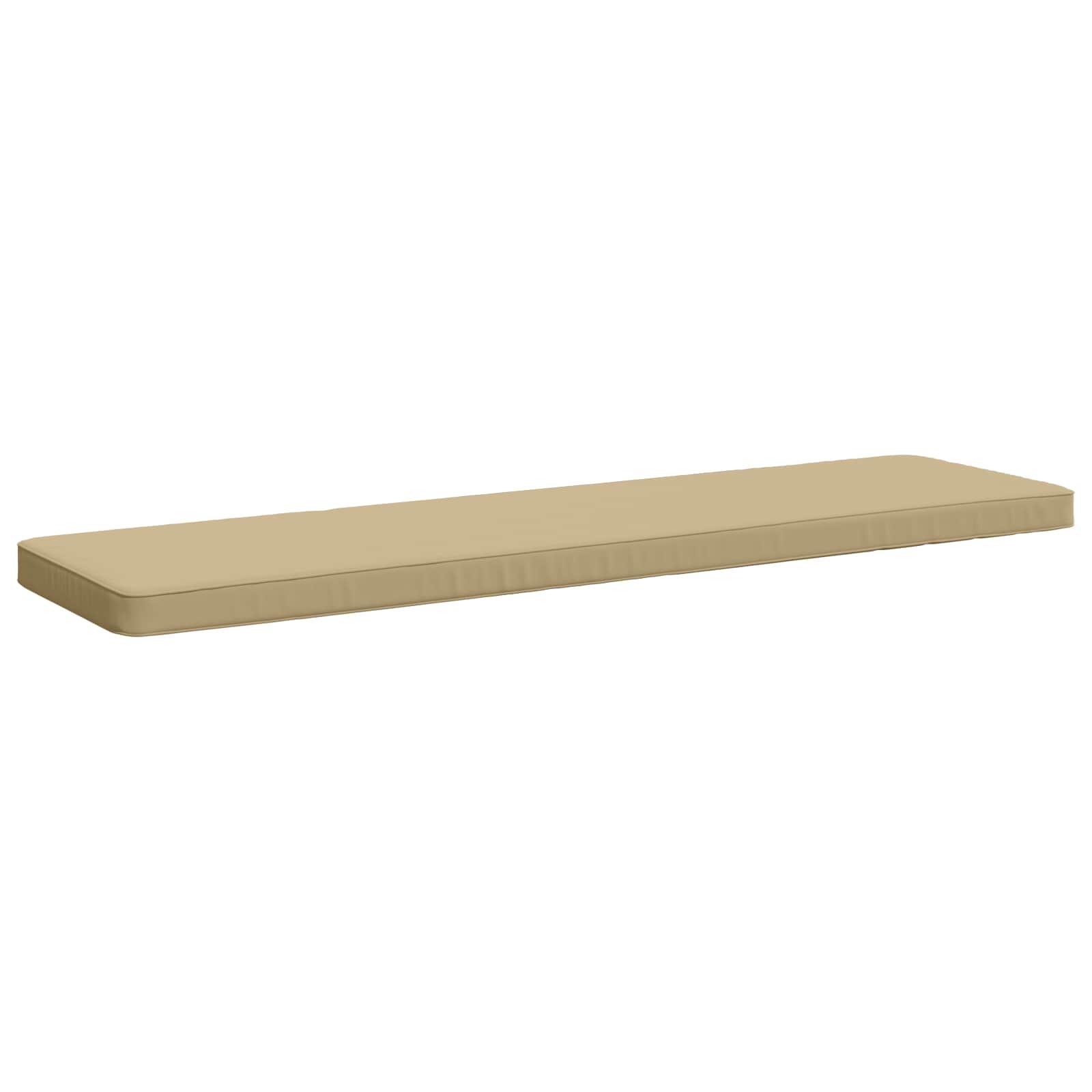 Bænkepude VUGHT beige 160 x 40 x 5 cm i 100% polyester