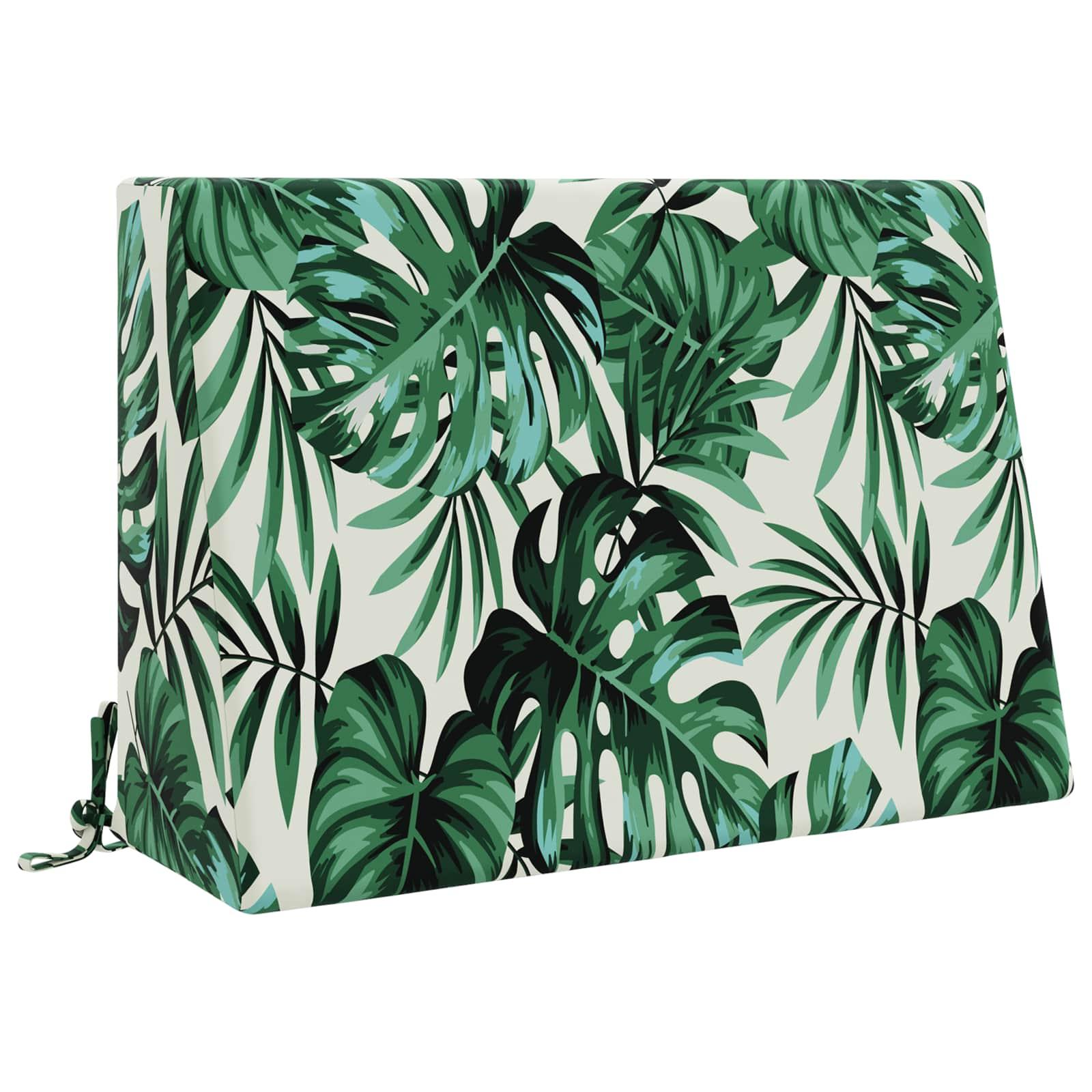 Ryghynde SOEST i 100% polyester med bladmønster 60 x 20 x 40 cm