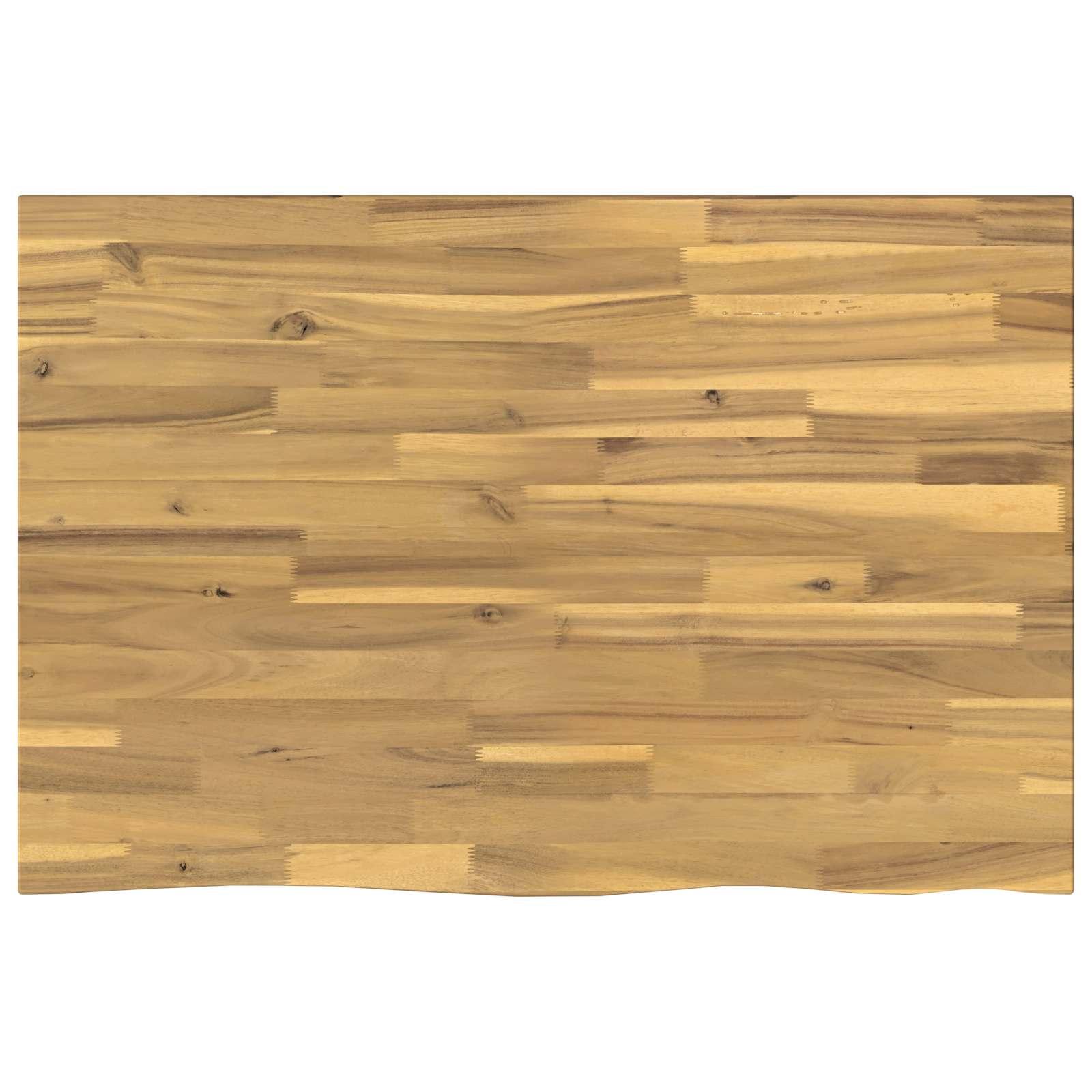 Rektangulær bordplade 90 x 50 x 3,5 cm i hvid akacietræ