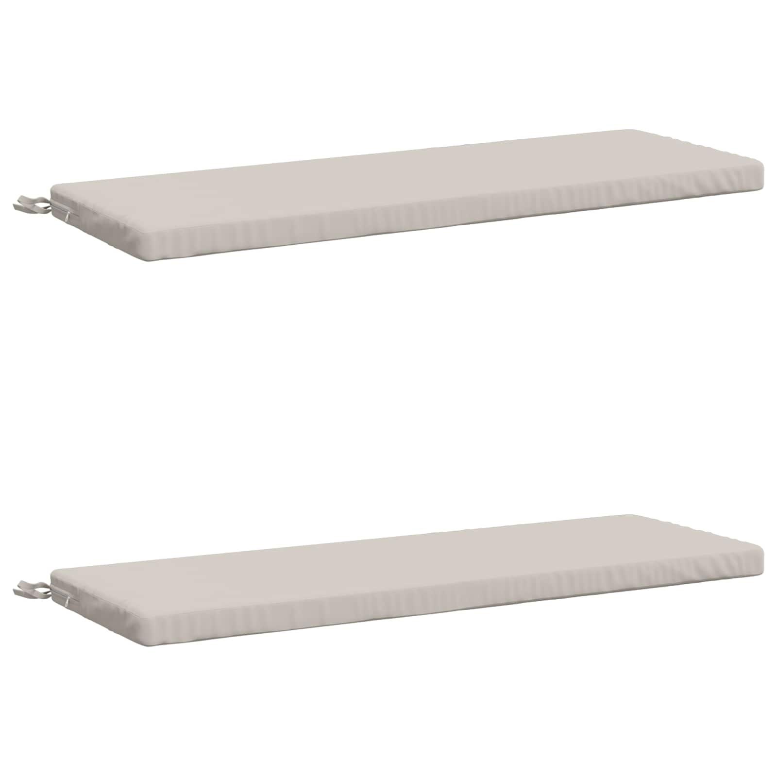 2-delt bænkepude SOEST 2 stk. i hvid 100% polyester