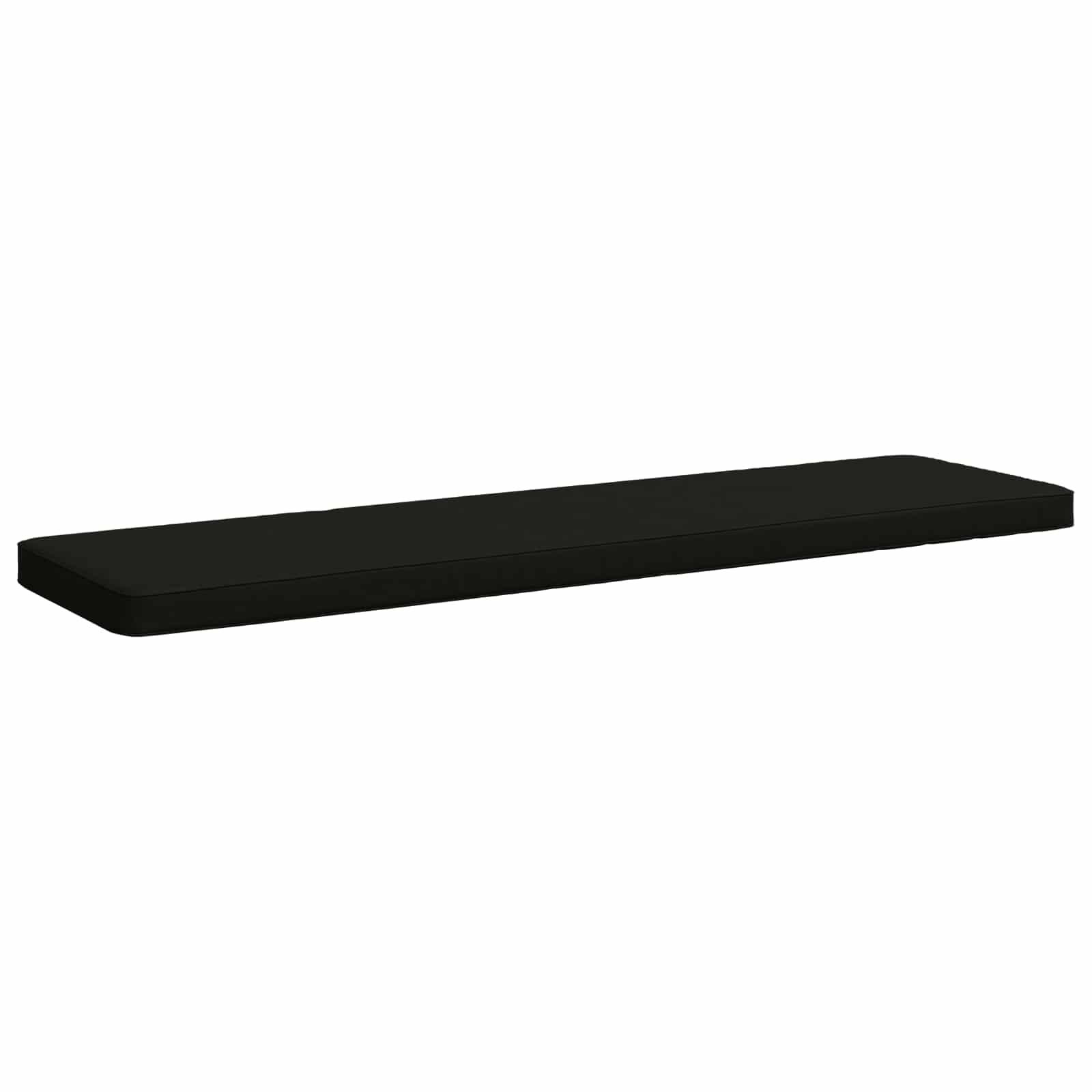Bænkepude VUGHT i 100% polyester sort 160 x 40 x 5 cm