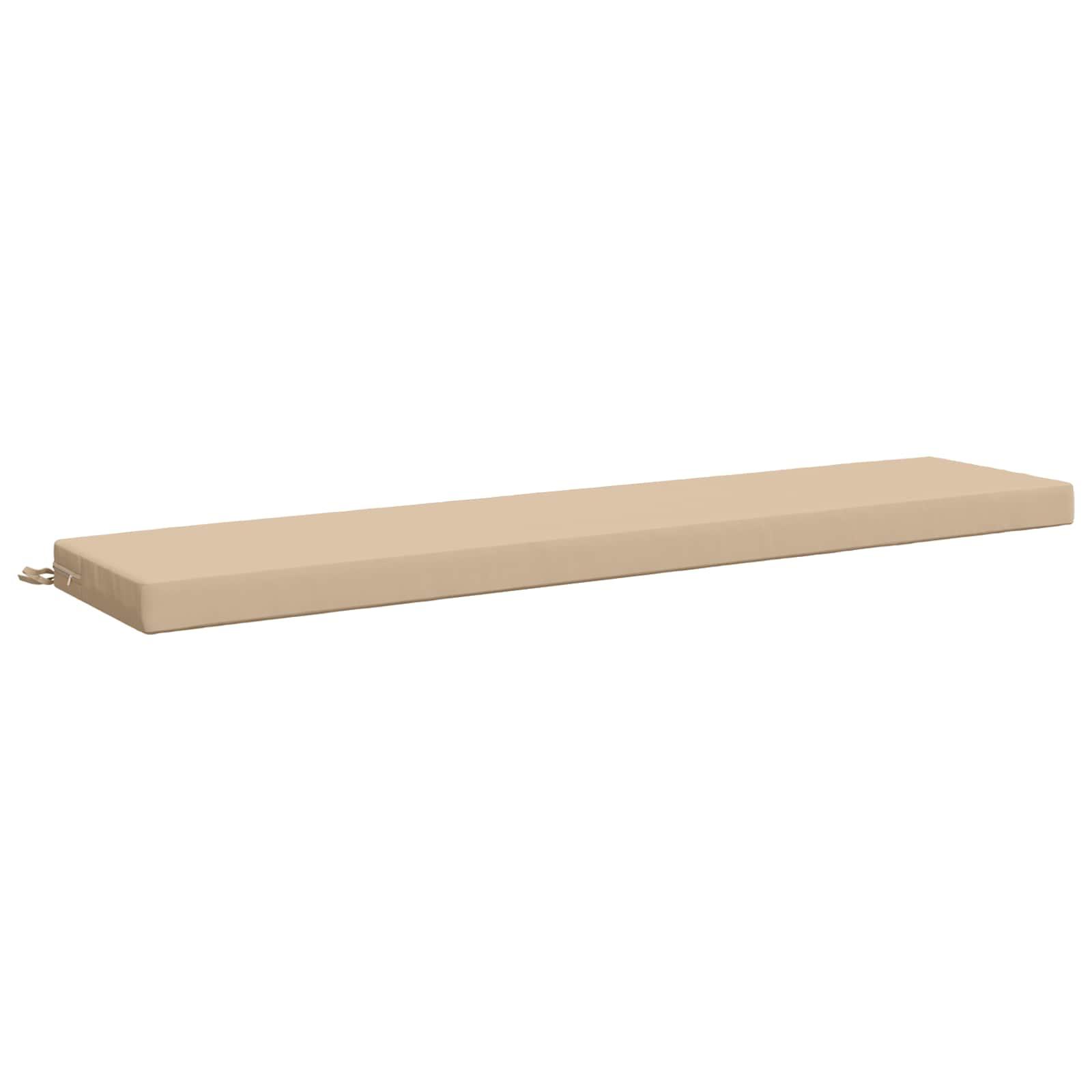 Bænkpude SOEST cremefarvet 170 x 40 x 8 cm i 100% polyester