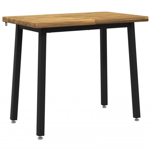 Rektangulært spisebord i massivt akacietræ 90 x 55 x 75 cm