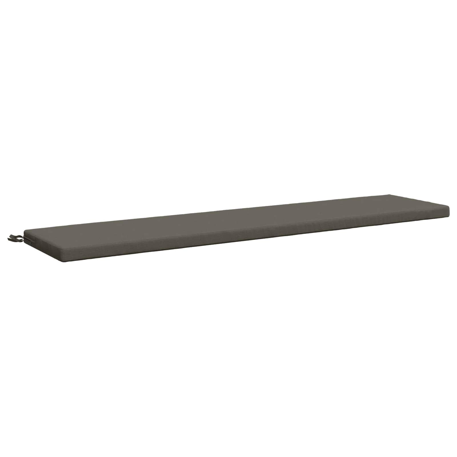 vidaXL Bænkpude SOEST 100% polyester Grå 180 x 40 x 5 cm