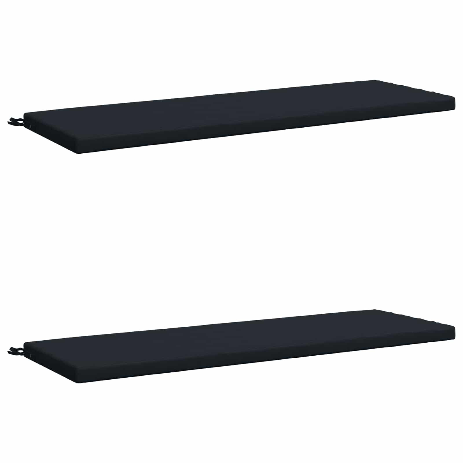 vidaXL Bænkepuder SOEST 2 stk. 100% polyester Mørk blå 140 x 50 x 5 cm