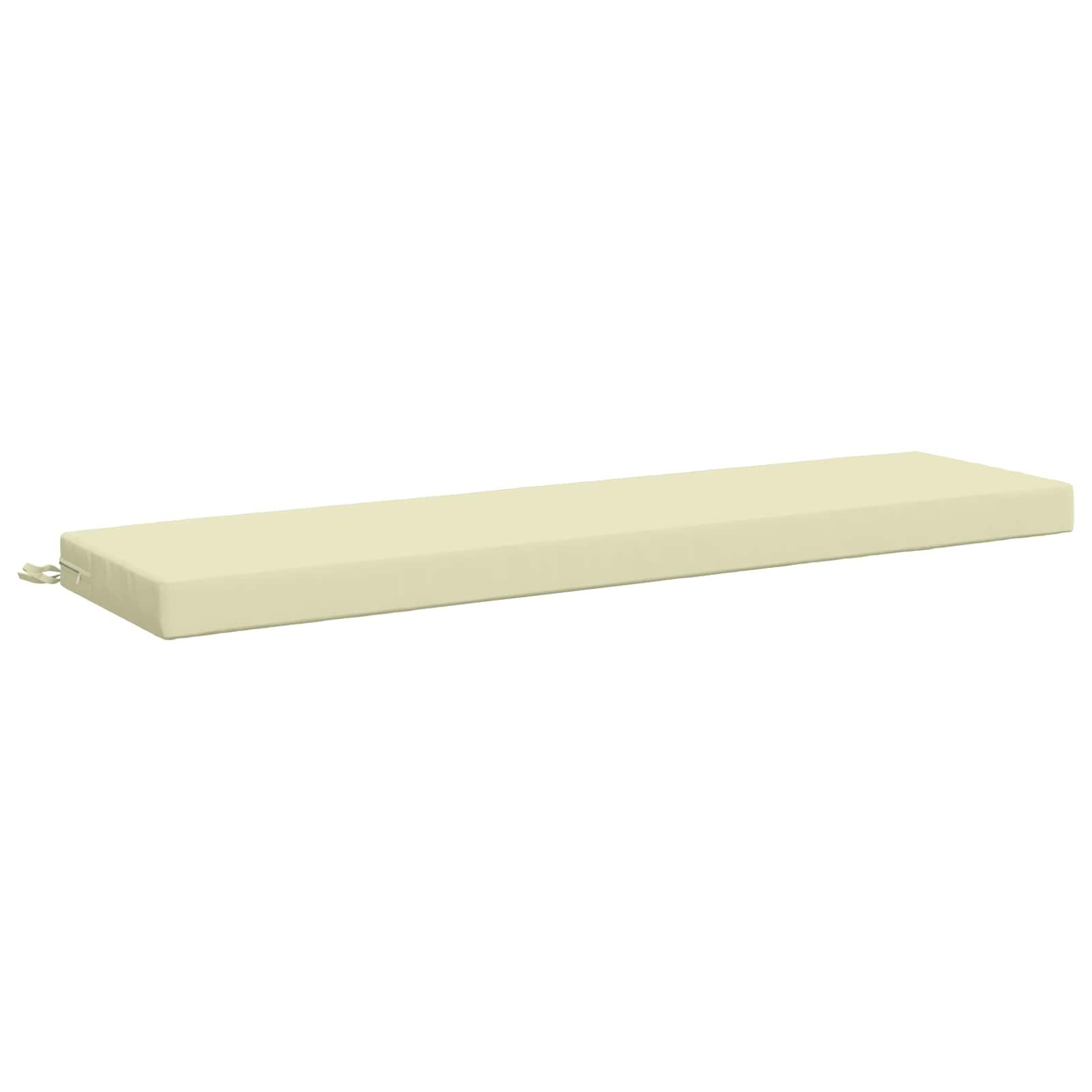 Bænkpude SOEST cremefarvet 150 x 40 x 8 cm i 100% polyester