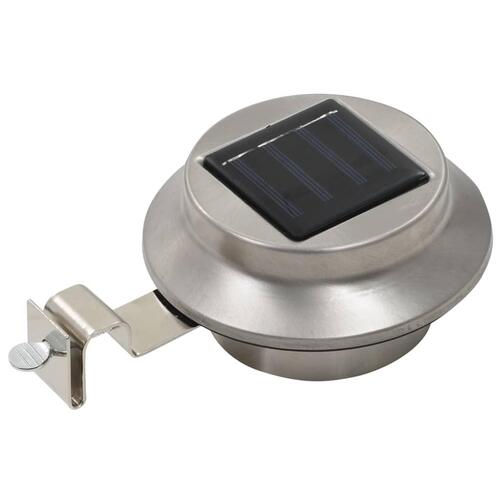 Soldrevne udendørslamper LED 12 stk. 12 cm rund hvid