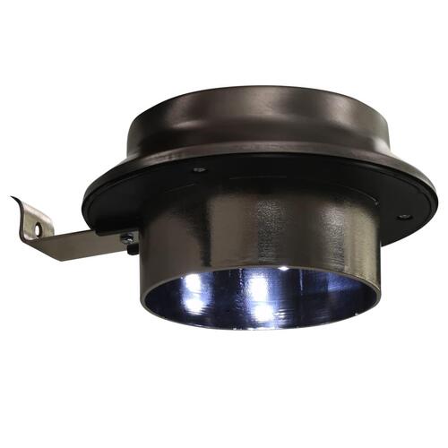 Soldrevne udendørslamper LED 12 stk. 12 cm rund hvid