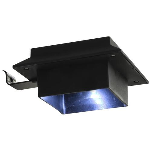 Soldrevne udendørslamper LED 12 stk. 12 cm firkantet sort