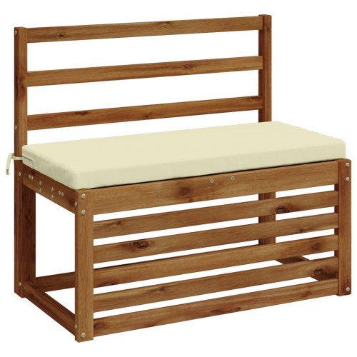 Bænkpude SOEST i 100% polyester cremefarvet 80 x 40 x 5 cm