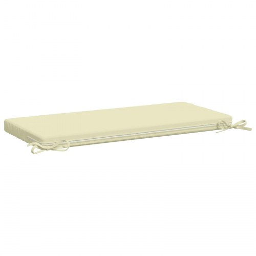 Bænkpude SOEST i 100% polyester cremefarvet 80 x 40 x 5 cm
