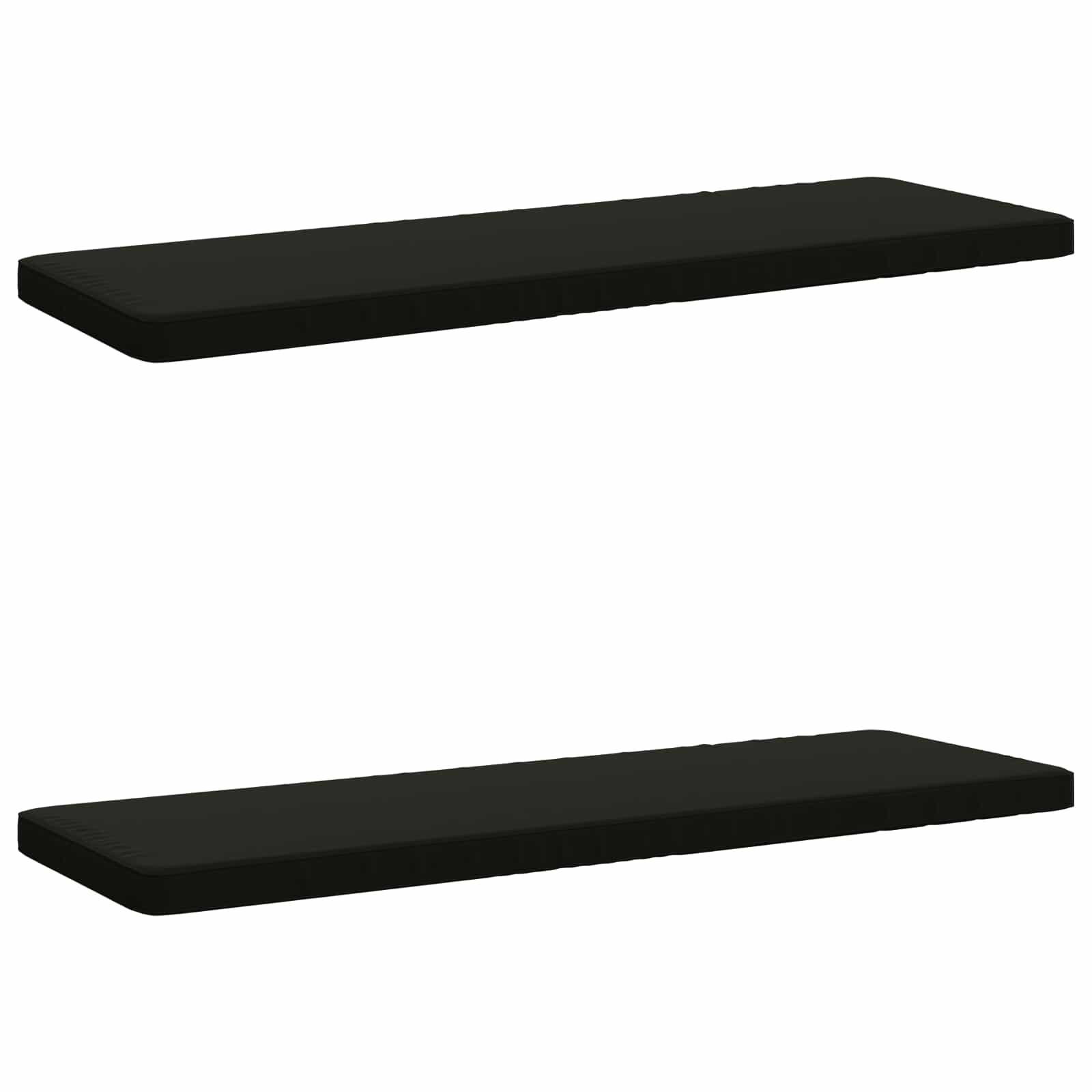 2-delt bænkepude VUGHT i sort - 2 stk. stolehynder i 100% polyester