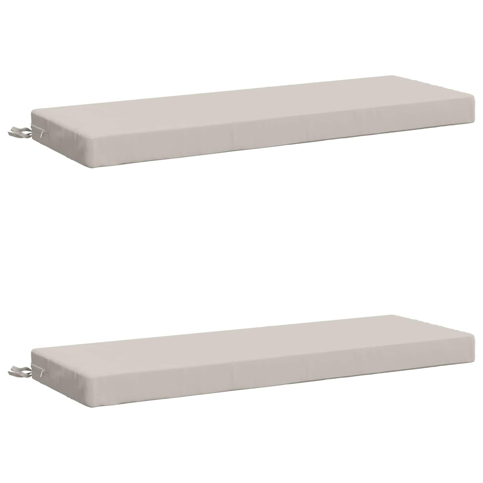 2-delt bænkepude SOEST 2 stk. 100% polyester hvid