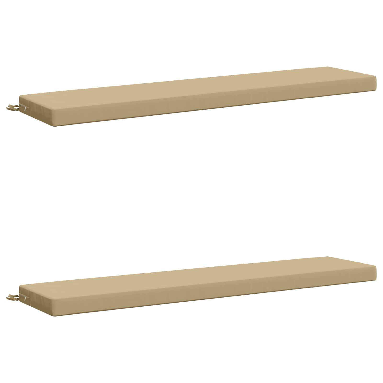 2-delt bænkepude SOEST 2 stk. i 100% polyester - beige