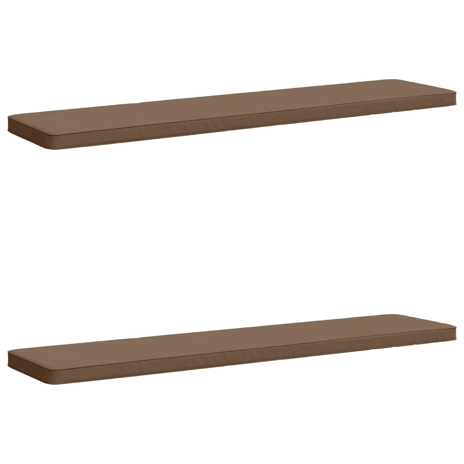 2-delt bænkepude VUGHT 2 stk. gråbrun 100% polyester